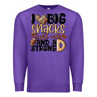 Purple i love big sacks tight ends and a strong d Premium Sweatshirt - MaliasSmallBusiness