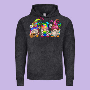 Hippie Gnomes Vintage Hoodie Designed By Zillion Design Studio