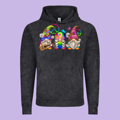 Hippie Gnomes Vintage Hoodie Designed By Zillion Design Studio