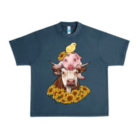 Cow With Pig And Chick Urban Heavy Tee | Teevron