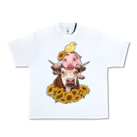 White cow with pig and chick Urban Heavy Tee - RanaPortraitStore