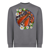 Storm basketball with patterns and daisies Heavyweight Sweatshirt - texasbilliewilder