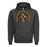Charcoal Heather cross rainbow Zipper Hoodie - JahusDesignShop