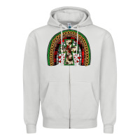 Dove Grey cross rainbow Zipper Hoodie - JahusDesignShop