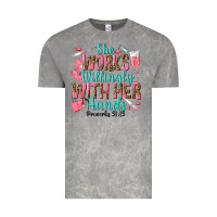 Cloud Rock she works willingly with her hands Vintage Tee - texasbilliewilder