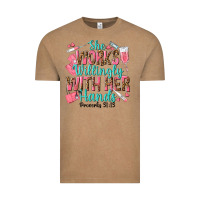 Vintage Coffee she works willingly with her hands Vintage Tee - texasbilliewilder