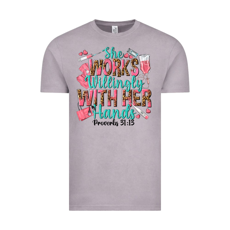 She Works Willingly With Her Hands Vintage Tee by texasbilliewilder | Teevron