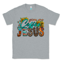 Heather Grey give me coffee jesus Classic Tee - RacoonDesign