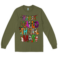 Army Green happy hallothankmas Long Sleeve Tee - FaDigitalArtStudio