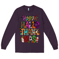 Plum happy hallothankmas Long Sleeve Tee - FaDigitalArtStudio
