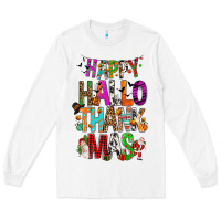White happy hallothankmas Long Sleeve Tee - FaDigitalArtStudio