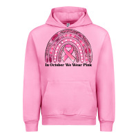 Fuchsia Pink in october we wear pink breast cancer awareness rainbow Urban Hoodie - Jasminsmagicworld