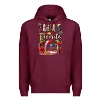 Burgundy santas favorite elf Premium Hoodie - MaliasSmallBusiness