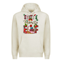 Oatmeal Heather santas favorite elf Premium Hoodie - MaliasSmallBusiness