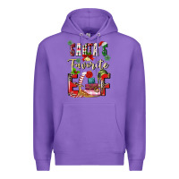 Purple santas favorite elf Premium Hoodie - MaliasSmallBusiness