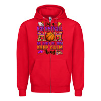 Red i'm a baskeball mom we don't do that keep calm thi Zipper Hoodie - Jasminsmagicworld