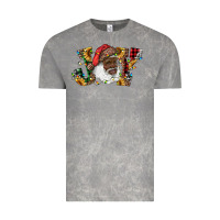 African American Santa Joy With Sunflowers Vintage Tee | Teevron