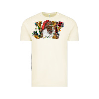 Vintage Arctic african american santa joy with sunflowers Vintage Tee - RanaPortraitStore