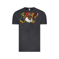 Vintage Black african american santa joy with sunflowers Vintage Tee - RanaPortraitStore