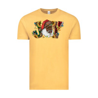 Vintage Mustard african american santa joy with sunflowers Vintage Tee - RanaPortraitStore