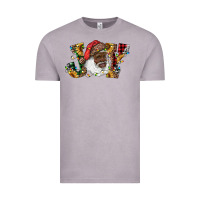 Vintage Zinc african american santa joy with sunflowers Vintage Tee - RanaPortraitStore