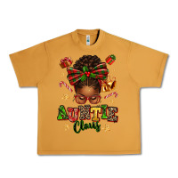 Peanut Butter Auntie Claus Afro Messy Bun Urban Heavy Tee - texasbilliewilder