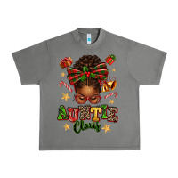 Tornado Auntie Claus Afro Messy Bun Urban Heavy Tee - texasbilliewilder