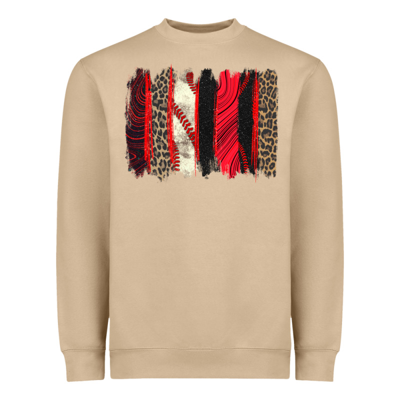 Baseball Brushstroke Heavyweight Sweatshirt by Zillion Design Studio | Teevron