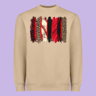Baseball Brushstroke Heavyweight Sweatshirt Designed By Zillion Design Studio