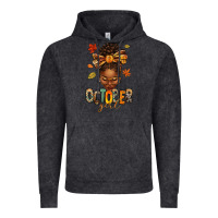 Vintage Black october girl afro woman fall Vintage Hoodie - texasbilliewilder