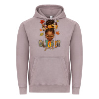 Vintage Zinc october girl afro woman fall Vintage Hoodie - texasbilliewilder