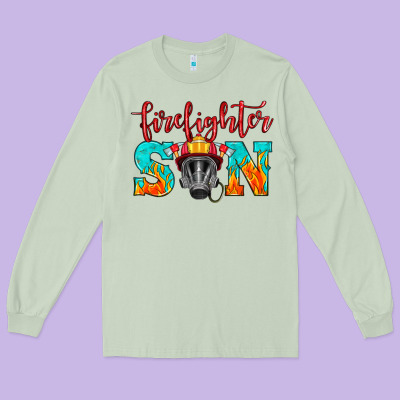 Firefighter Son Boy Long Sleeve Tee Designed By Hra Design Shop