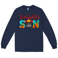 Navy firefighter son boy Long Sleeve Tee - HRA Design Shop