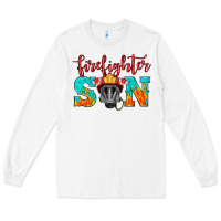 White firefighter son boy Long Sleeve Tee - HRA Design Shop