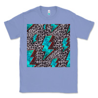 Colony Blue turquoise lightning bolt seamless pattern Classic Tee - HRA Design Shop