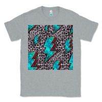Heather Grey turquoise lightning bolt seamless pattern Classic Tee - HRA Design Shop