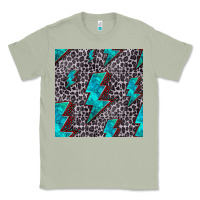 Matcha turquoise lightning bolt seamless pattern Classic Tee - HRA Design Shop