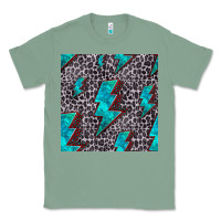 Sage turquoise lightning bolt seamless pattern Classic Tee - HRA Design Shop