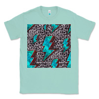 Seafoam turquoise lightning bolt seamless pattern Classic Tee - HRA Design Shop