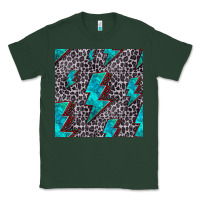 Sports Green turquoise lightning bolt seamless pattern Classic Tee - HRA Design Shop