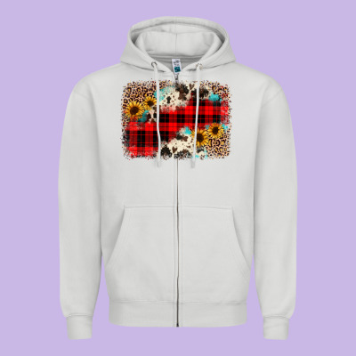 Christmas Background Zipper Hoodie Designed By Jahusdesignshop
