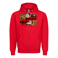 Red christmas background Zipper Hoodie - JahusDesignShop