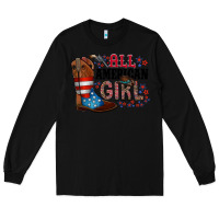 Black all american girl Long Sleeve Tee - RacoonDesign