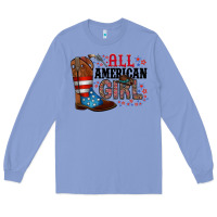 Colony Blue all american girl Long Sleeve Tee - RacoonDesign