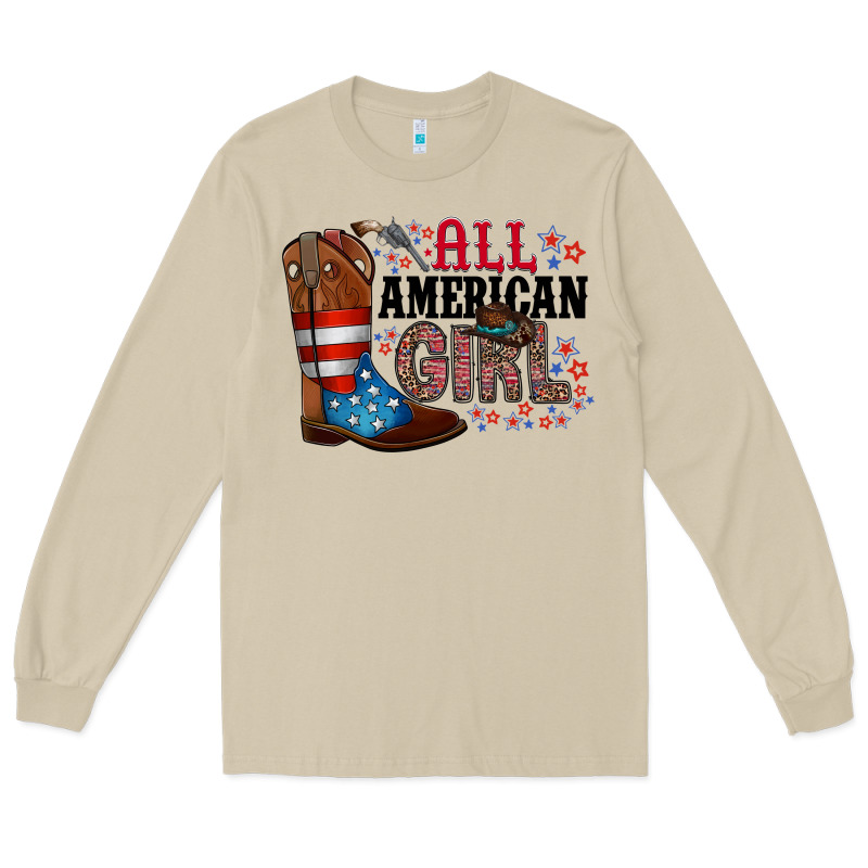 All American Girl Long Sleeve Tee by RacoonDesign | Teevron