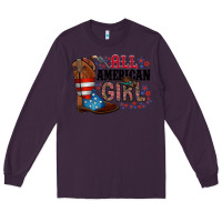 Plum all american girl Long Sleeve Tee - RacoonDesign