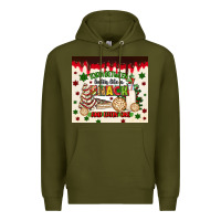 Army Green torn between lookin like a snack and eatin one Premium Hoodie - MaliasSmallBusiness