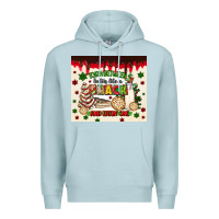 Blue Mist torn between lookin like a snack and eatin one Premium Hoodie - MaliasSmallBusiness