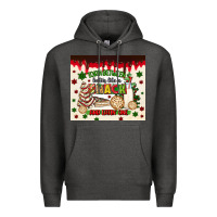 Charcoal Heather torn between lookin like a snack and eatin one Premium Hoodie - MaliasSmallBusiness
