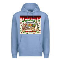 Colony Blue torn between lookin like a snack and eatin one Premium Hoodie - MaliasSmallBusiness